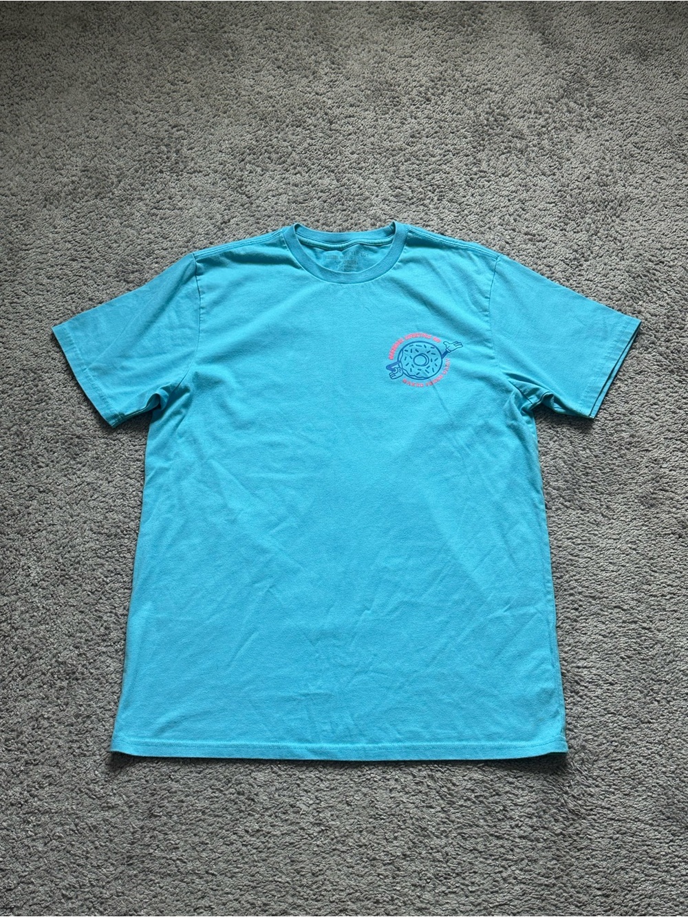 Baseball Lifestyle 101 Mens Blue Donuts & Dingers Graphic Tee Crew Neck M